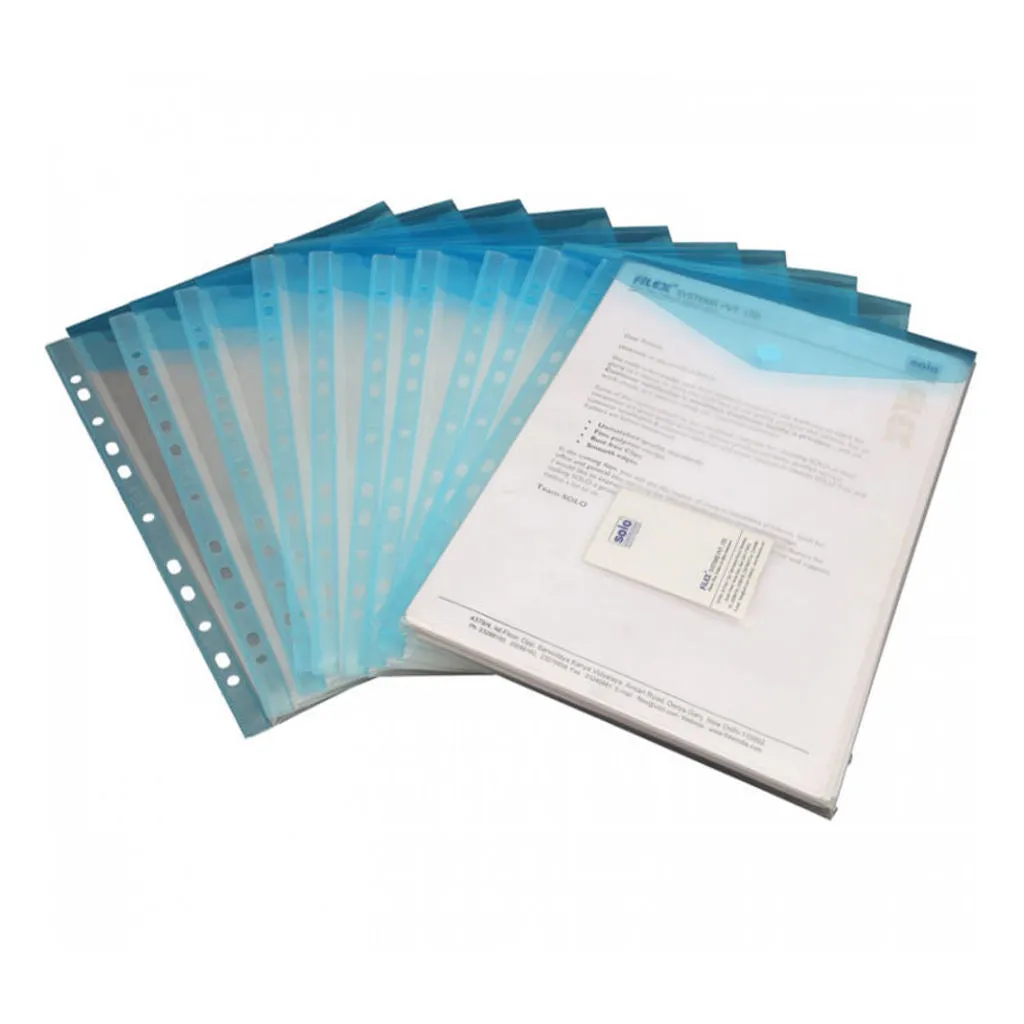 Solo Envelope Bag With 11 Holes Expanding Portrait Blue A4 CH 202