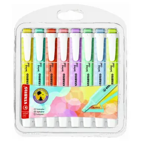 STABILO swing cool Pastel Assorted Colours Highlighter Wallet Pack of 8