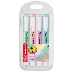 STABILO Swing Cool Pastel Edition Highlighter Wallet of 4 Assorted Set 1