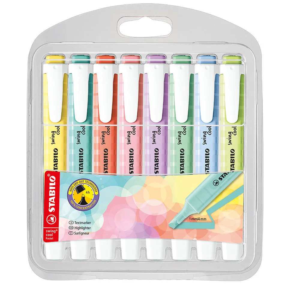 STABILO Swing Cool Pastel Edition Highlighter Wallet of 8