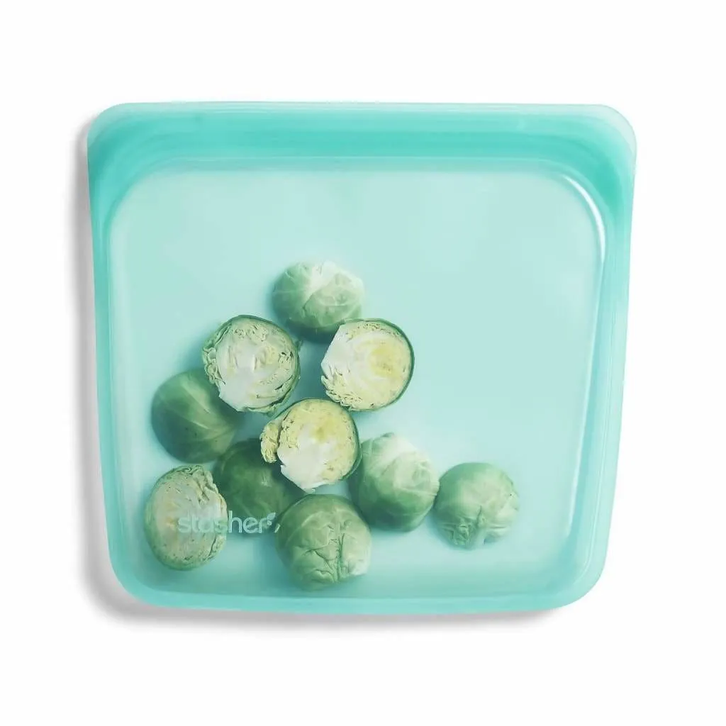 Stasher Reusable Silicone Sandwich Bag (Medium) - Aqua