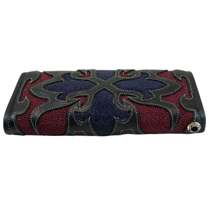 Stingray Leather Tribal Rider Tattoos Chain Wallets