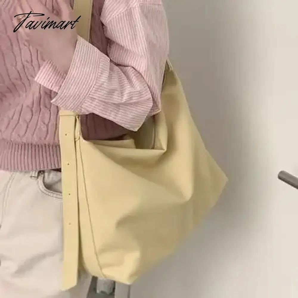 Tavimart Large Capacity Solid Color Shoulder Bag For Women Luxury Designer Pu Leather New Crossbody Bags Casuals Fashion Handbags