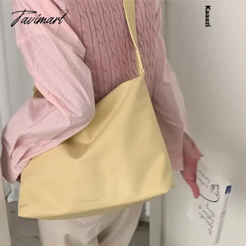 Tavimart Large Capacity Solid Color Shoulder Bag For Women Luxury Designer Pu Leather New Crossbody Bags Casuals Fashion Handbags
