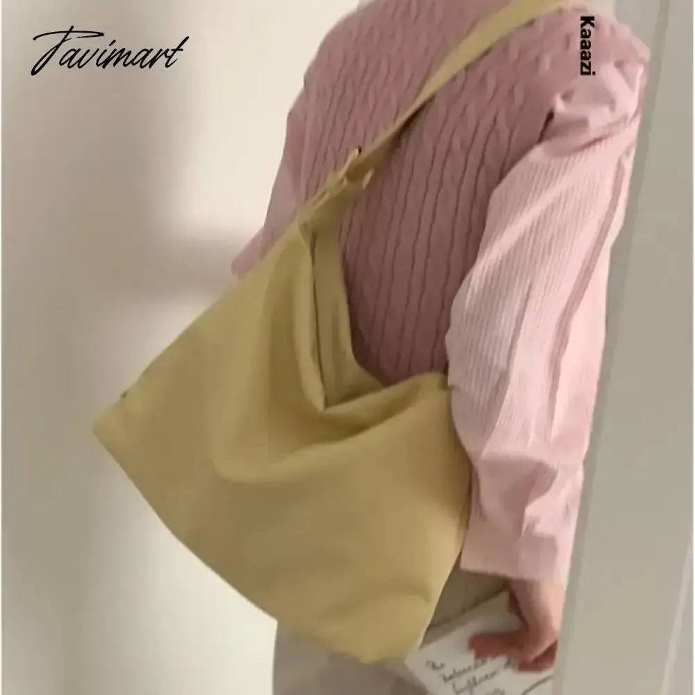 Tavimart Large Capacity Solid Color Shoulder Bag For Women Luxury Designer Pu Leather New Crossbody Bags Casuals Fashion Handbags