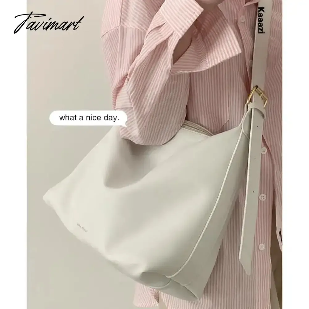 Tavimart Large Capacity Solid Color Shoulder Bag For Women Luxury Designer Pu Leather New Crossbody Bags Casuals Fashion Handbags