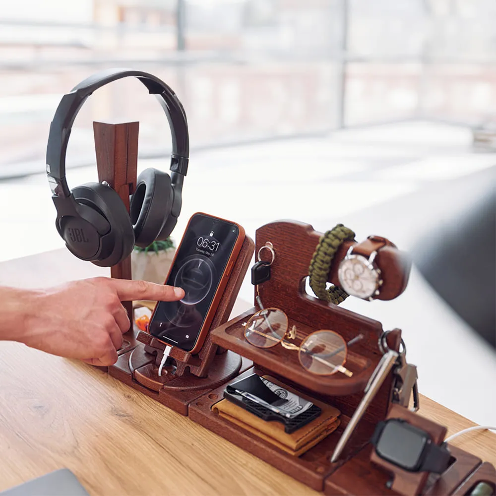 Teslyar Wooden Classic Phone Docking Station