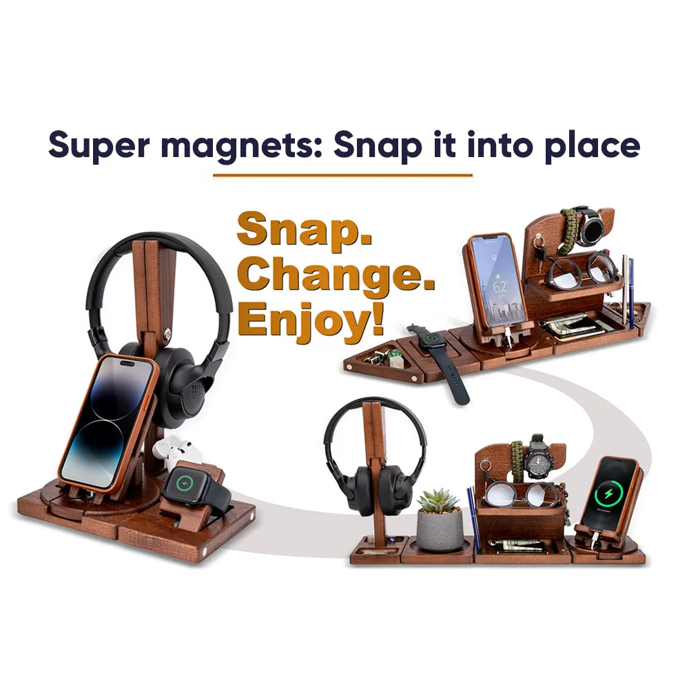 Teslyar Wooden Classic Phone Docking Station