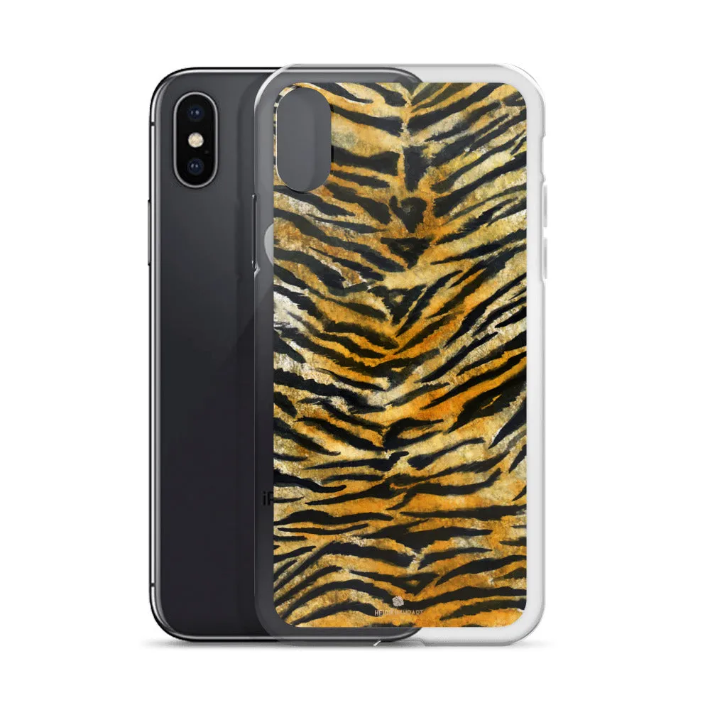 Tiger Stripe iPhone Case, Animal Print iPhone X | 8 | 8  | 7| 7  Phone Case- Printed in Europe/USA
