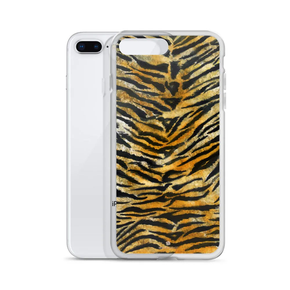 Tiger Stripe iPhone Case, Animal Print iPhone X | 8 | 8  | 7| 7  Phone Case- Printed in Europe/USA
