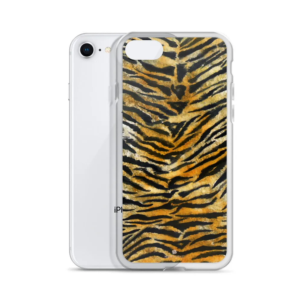 Tiger Stripe iPhone Case, Animal Print iPhone X | 8 | 8  | 7| 7  Phone Case- Printed in Europe/USA