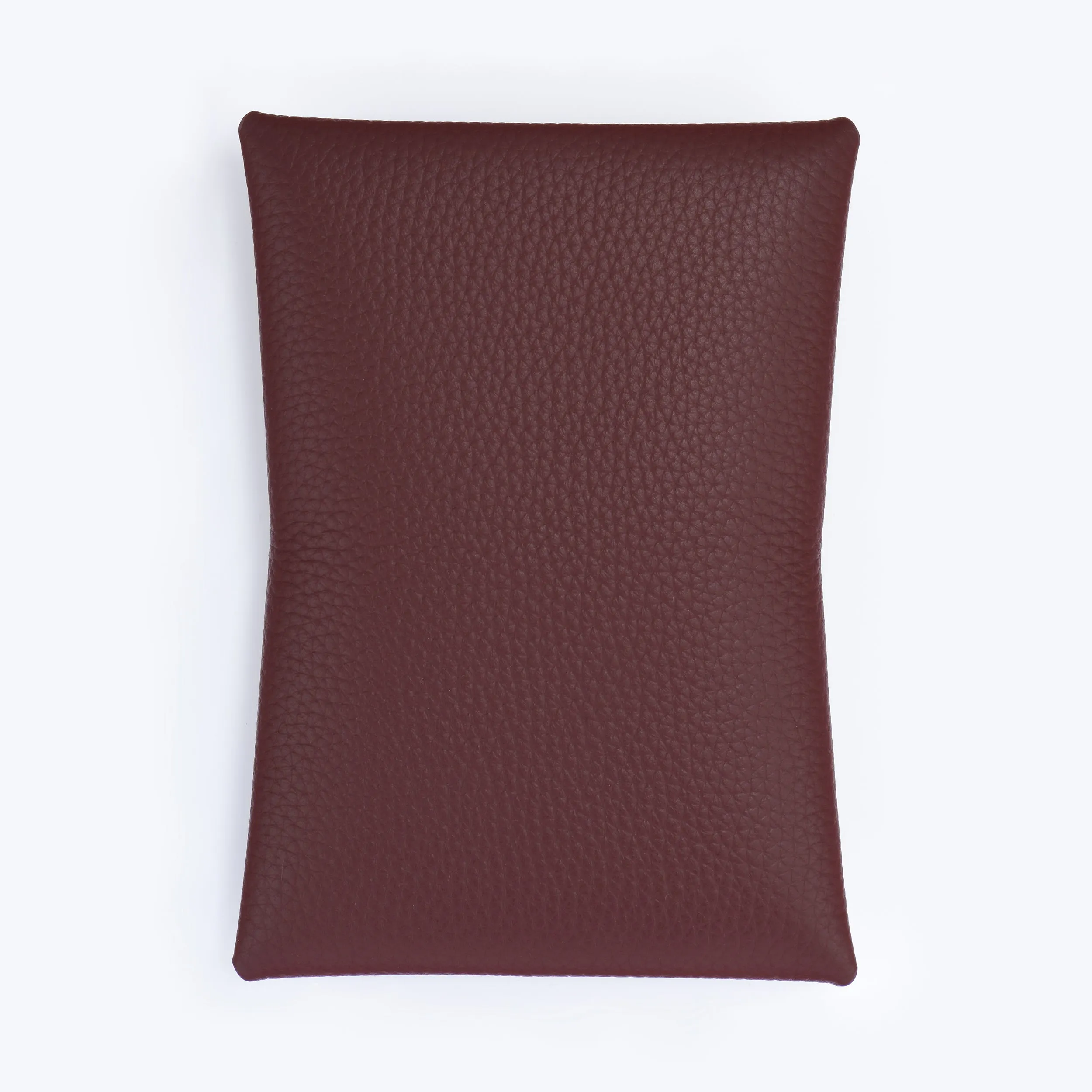 TOGO LEATHER "CORSICA" CARD HOLDER - BROWN / BURGUNDY / NAVY