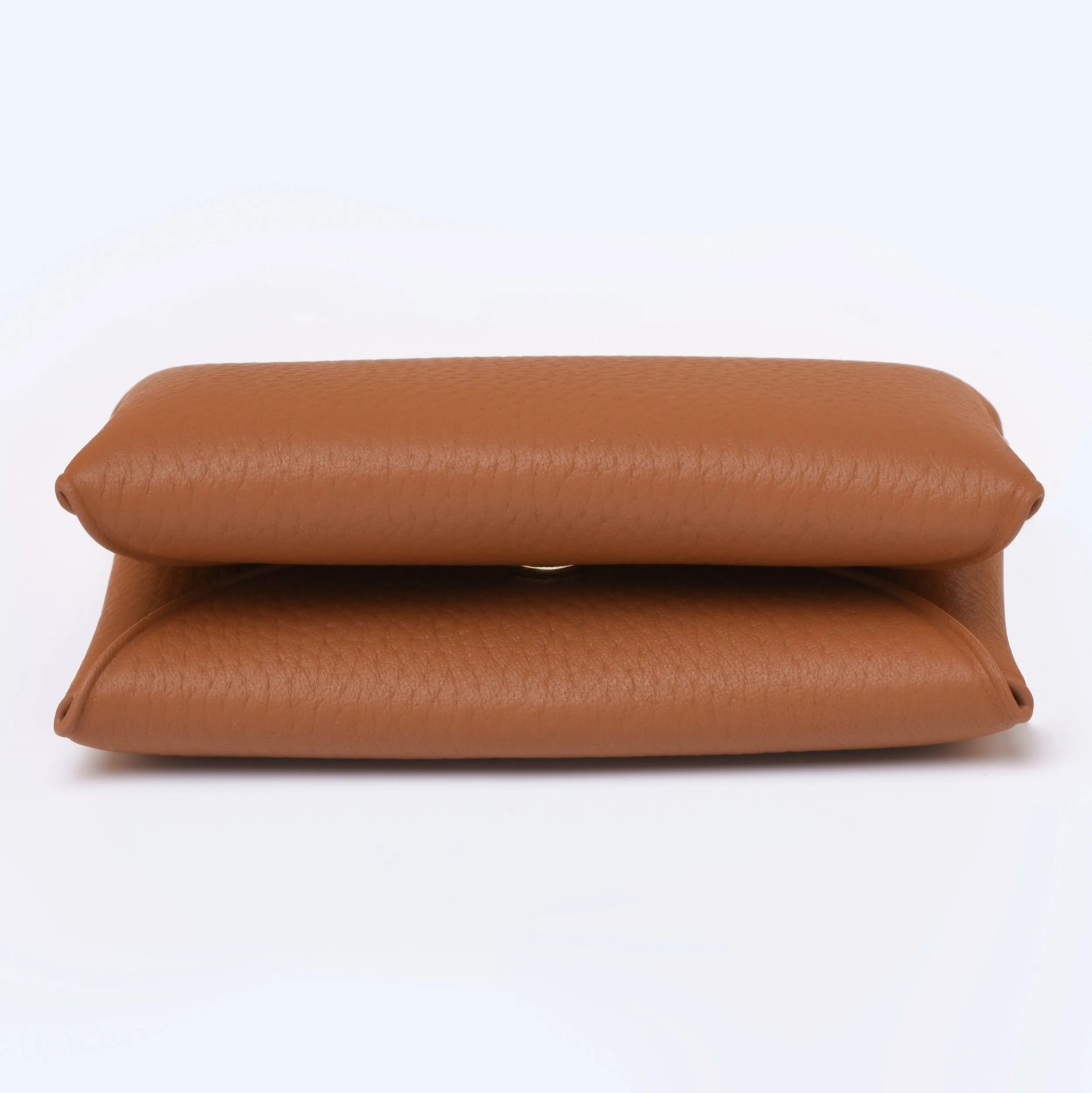 TOGO LEATHER "CORSICA" CARD HOLDER - BROWN / BURGUNDY / NAVY