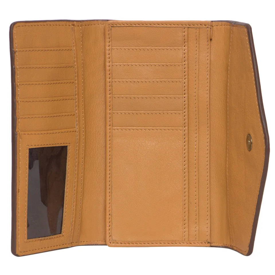 Tooled Leather Trifold Wallet