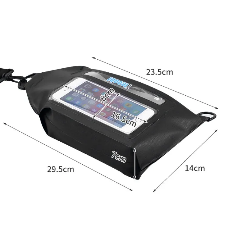 Tteoobl Swimming Waterproof Crossbody Phone Bag Touch Screen Chest Bag,Style: Paste Model(White)