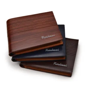 Vintage Men Leather Wallet/ Luxury Short Slim Wallet for Men