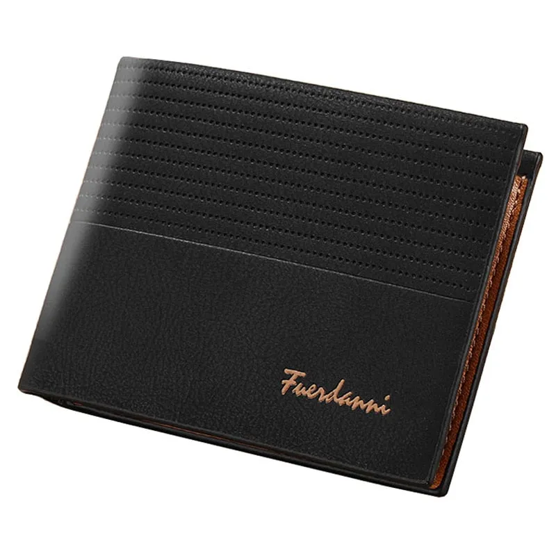 Vintage Men Leather Wallet/ Luxury Short Slim Wallet for Men