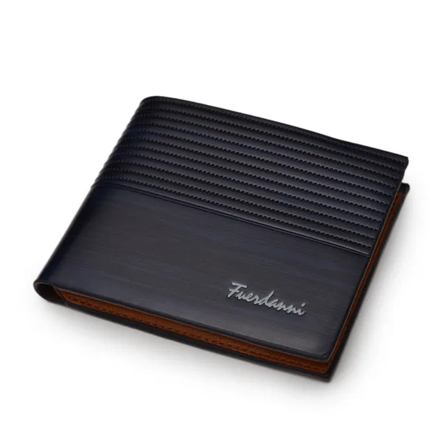 Vintage Men Leather Wallet/ Luxury Short Slim Wallet for Men