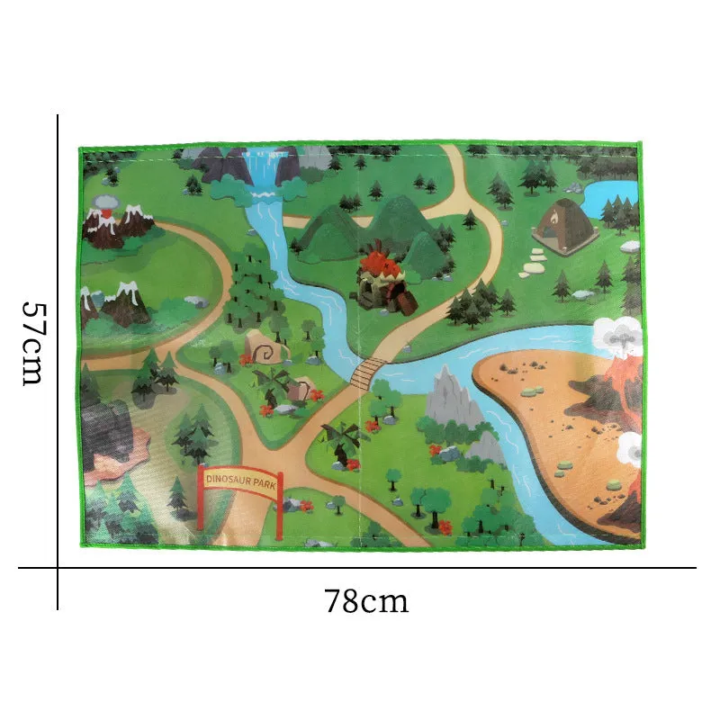 Waterproof Oxford Cloth Dinosaur Carpet Buggy Bag Velcro Portable Wildlife Carpet Buggy Bag