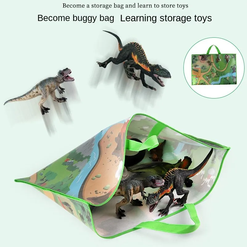 Waterproof Oxford Cloth Dinosaur Carpet Buggy Bag Velcro Portable Wildlife Carpet Buggy Bag