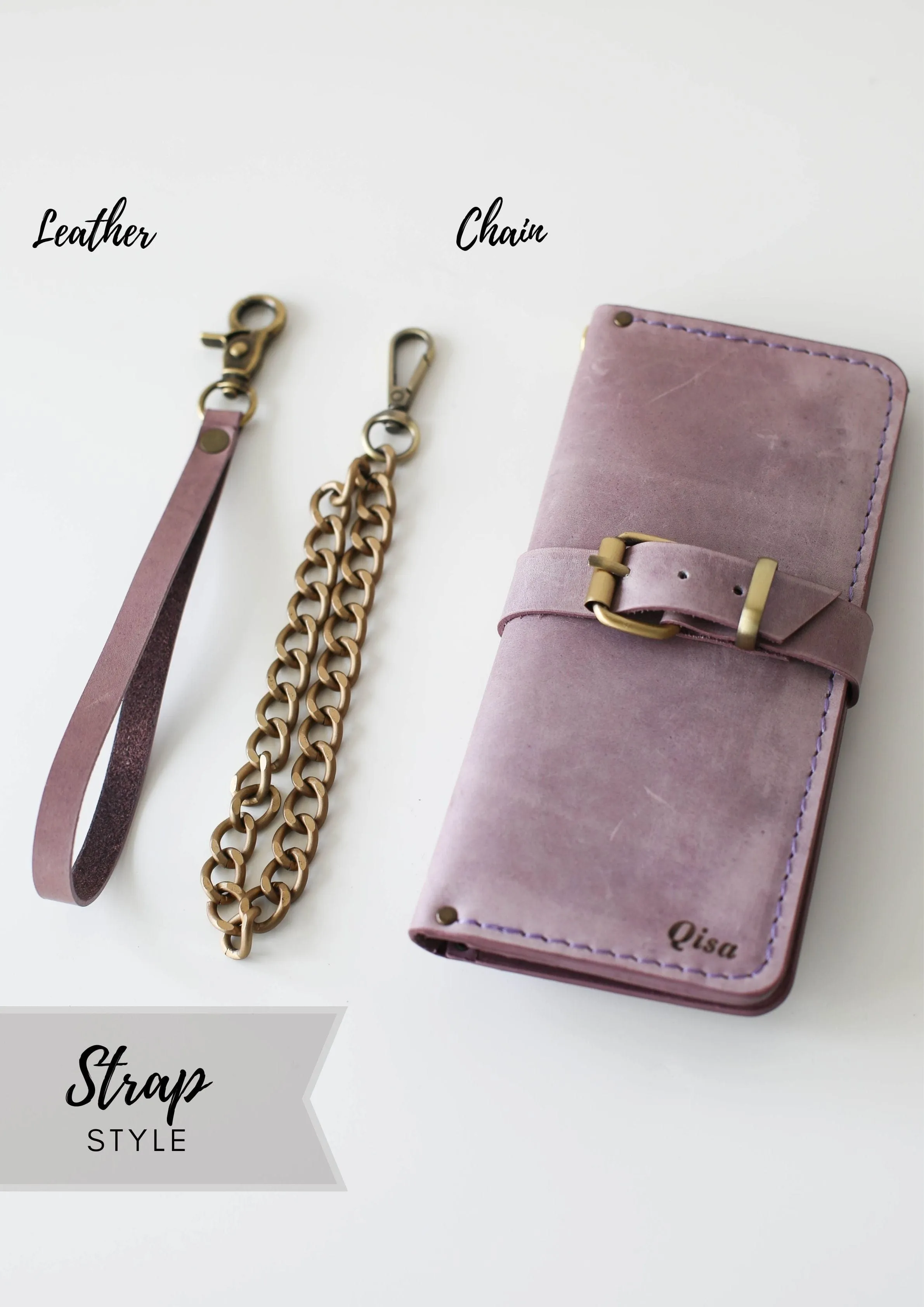 Women's Bifold Lilac Leather Wallet - N01