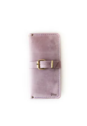 Women's Bifold Lilac Leather Wallet - N01
