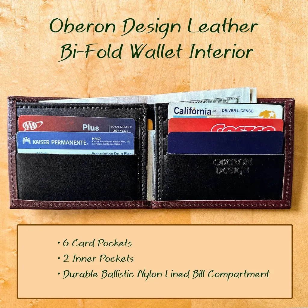 Wood Grain Bi-Fold Wallet